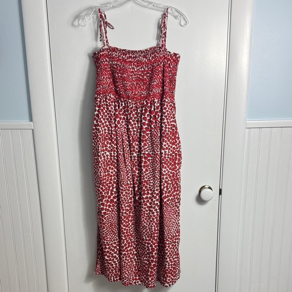 J. Crew Paloma dress in strawberry swirl cotton poplin Midi Size Medium - Picture 2 of 9